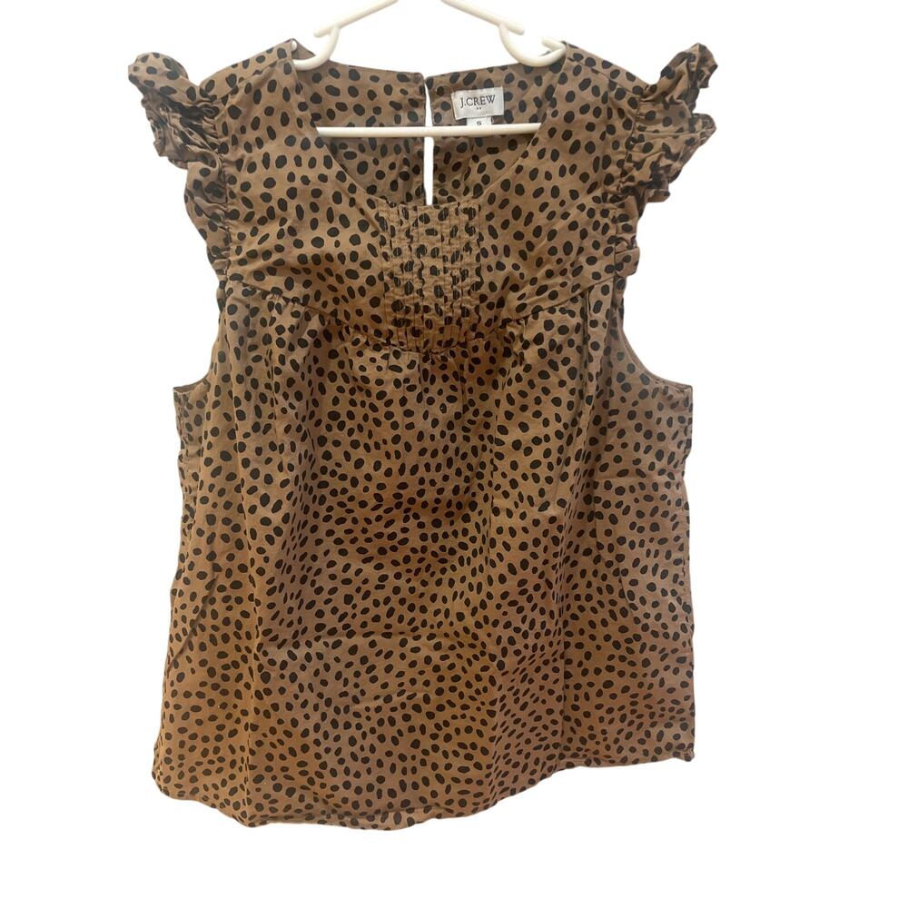 J Crew Factory S Womens Leopard Sleeveless Top